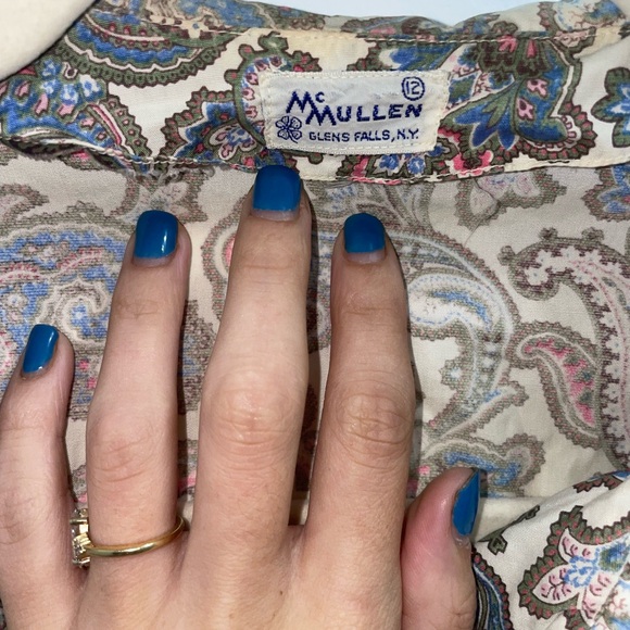 Vintage McMullen Paisley Button Up Blouse Western Womens S - Picture 2 of 5